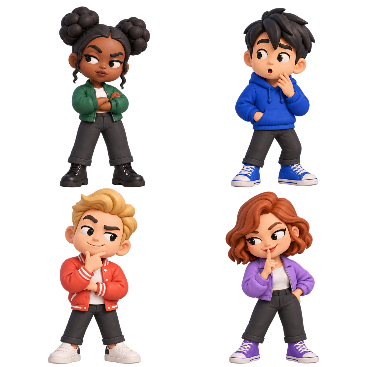 Four Imposter Game characters